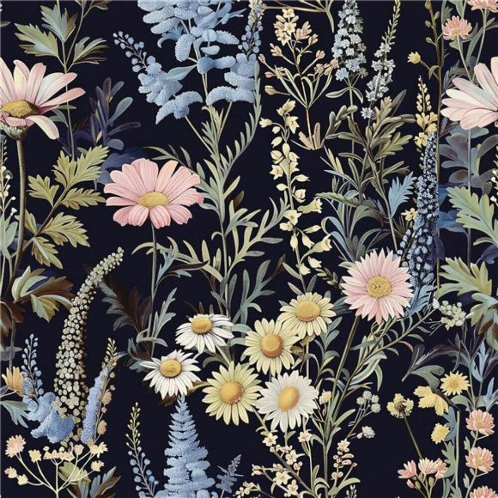 Floral Wallpaper Peel and Stick Wallpaper Vintage Contact Paper Daisy Wall